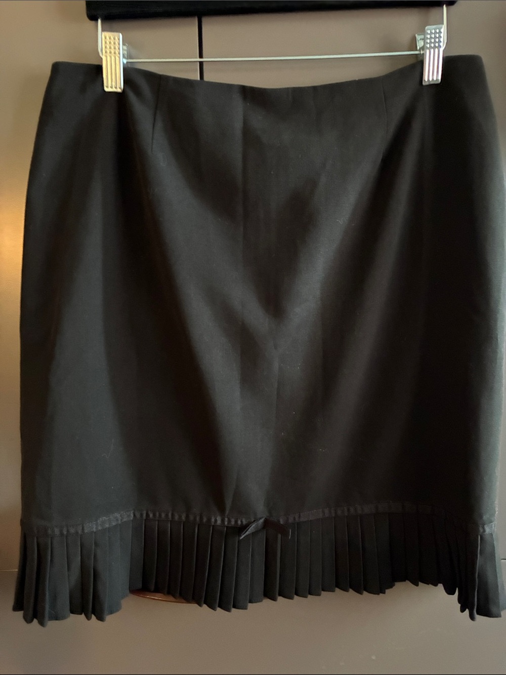 Worthington Black Pencil Skirt with Pleated Hem